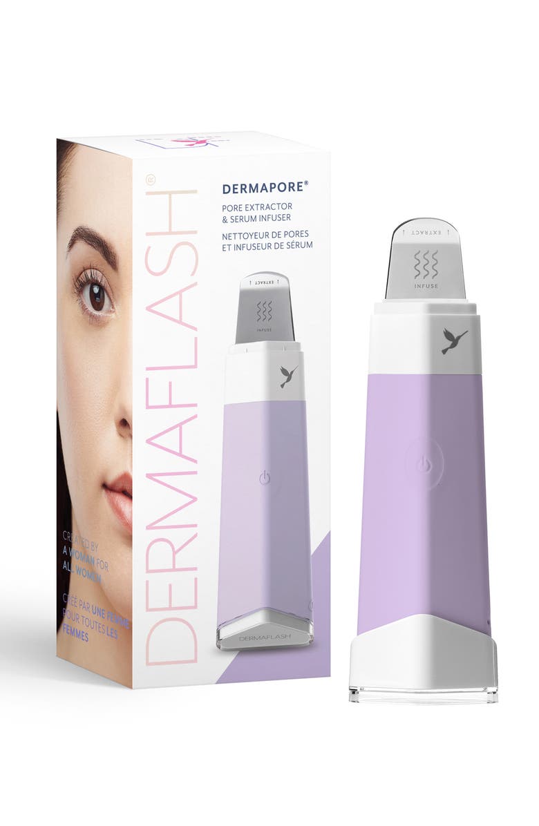 DERMAFLASH Ultrasonic Pore Extractor & Serum Infuser, Alternate, color,