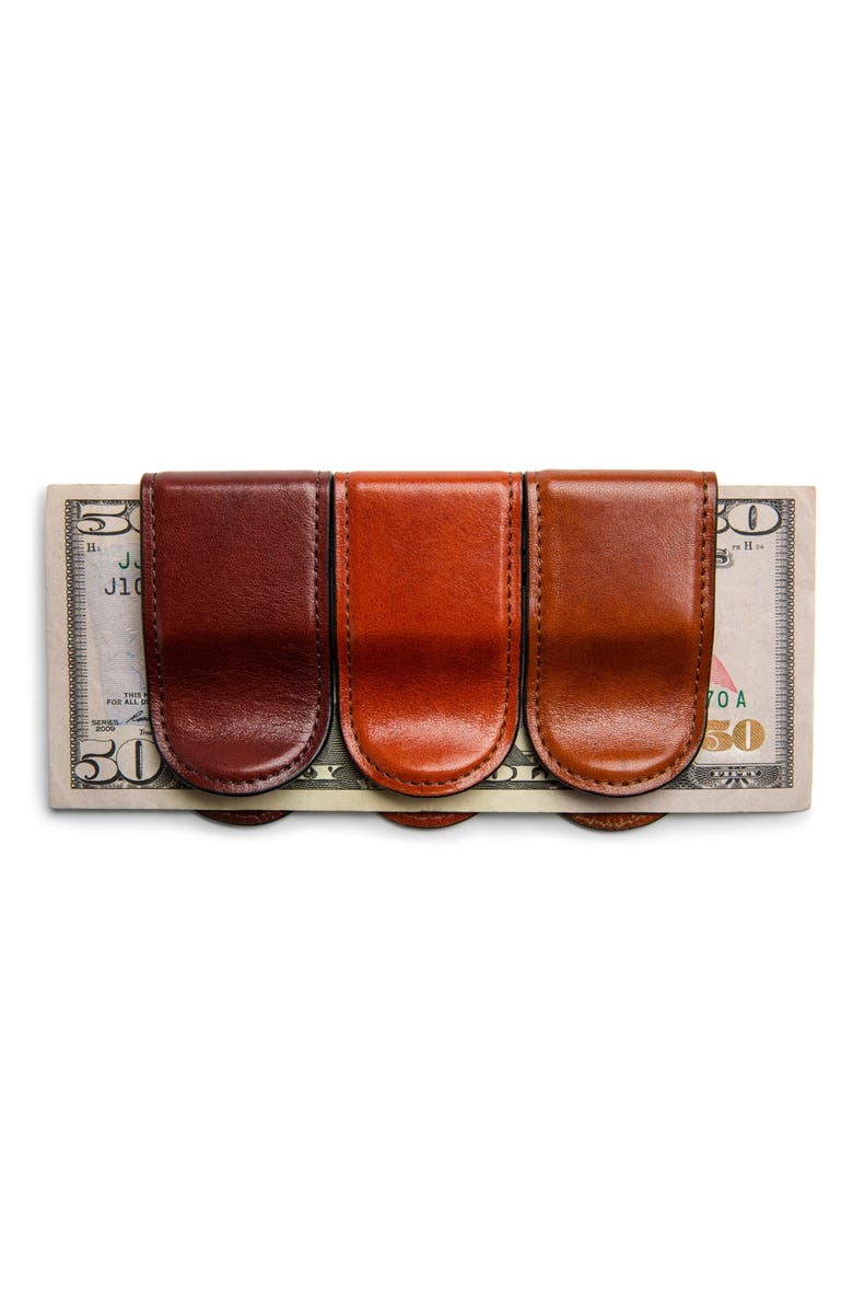 Bosca Leather Money Clip, Alternate, color, 