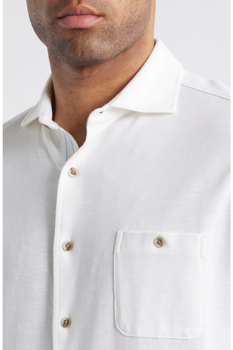 Tasca Short Sleeve Button-Up Shirt, Alternate, color, WHITE