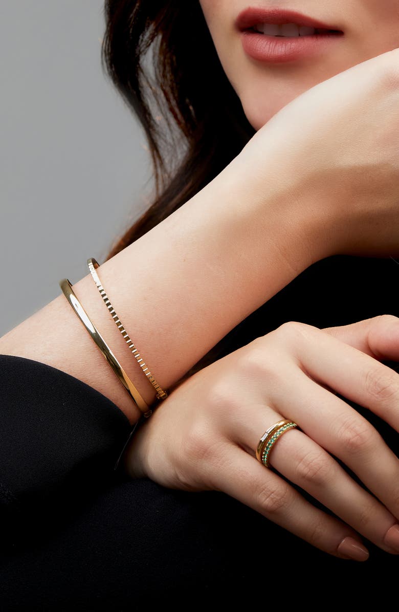 Bony Levy El Mar 18K Yellow Gold Emerald Band Ring, Alternate, color, 