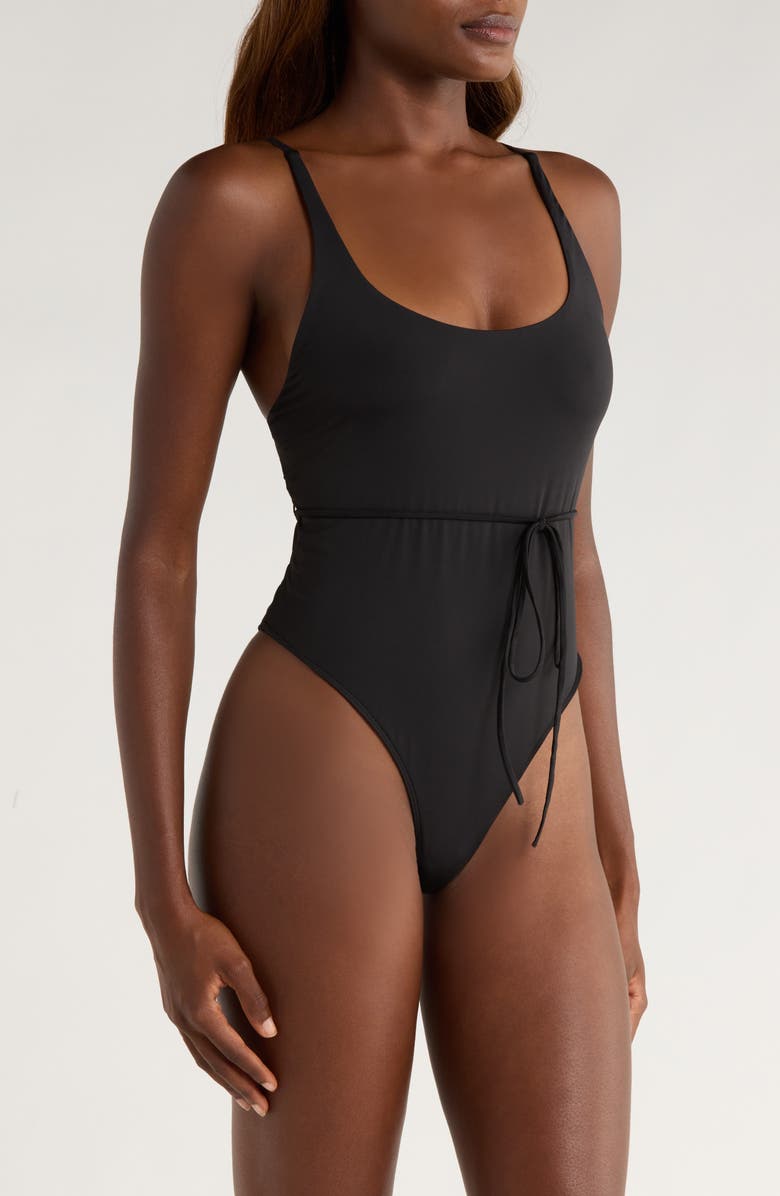 Bardot Rena Sleeveless Stretch Nylon Bodysuit, Alternate, color, Black