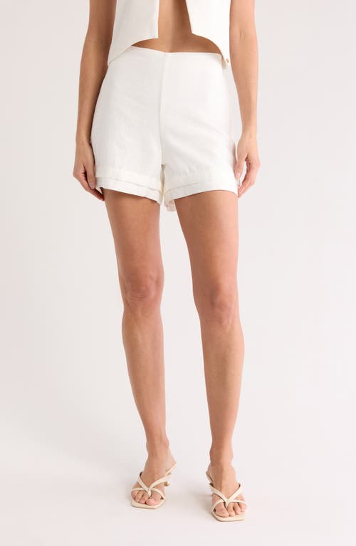 Shop Boamar Riot Cover-up Shorts In Ivory