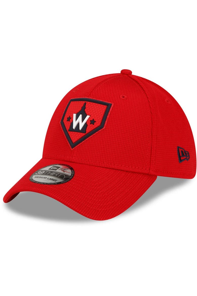 Men's New Era Red Washington Nationals 2022 Clubhouse 39THIRTY Flex Hat, Main, color, Red
