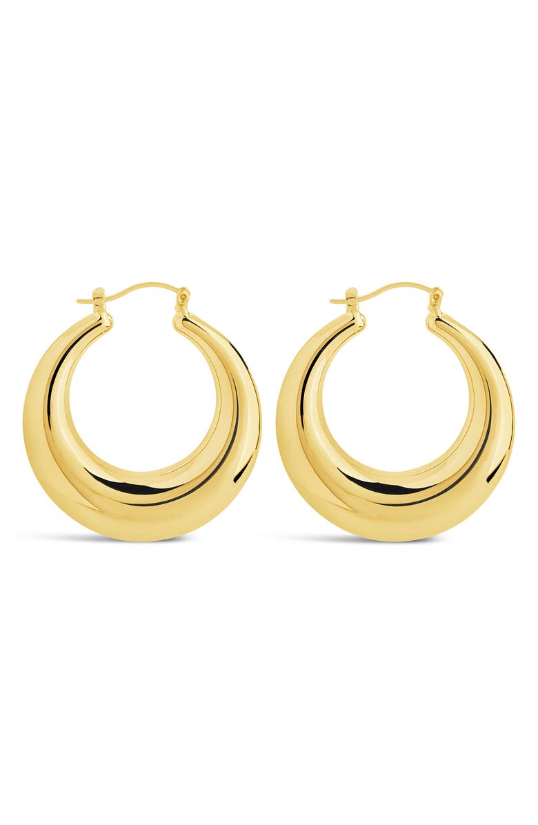 Sterling Forever Quinn Tube Hoops, Alternate, color, Gold