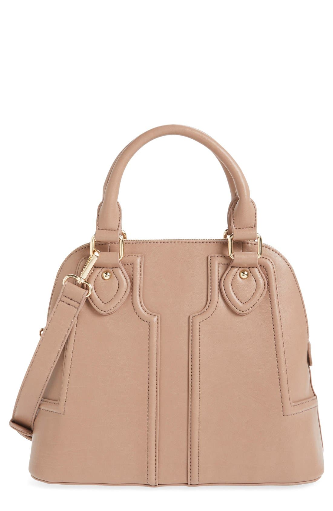 Dome Satchel, Main, color, TAUPE