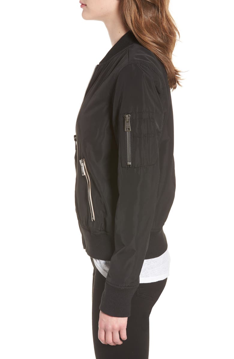 Levi's<sup>®</sup> Levi's MA-1 Satin Bomber Jacket, Alternate, color, Black