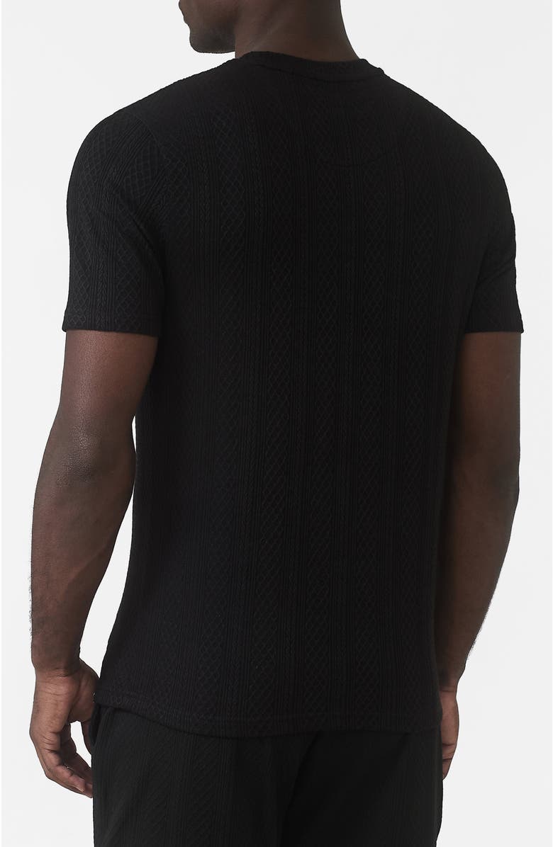 MAUVAIS Tanami Textured Stretch Slim Tee, Alternate, color, Black