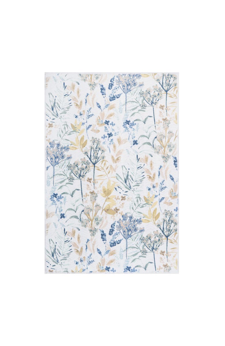 C&F Home Freesia Floral Spring Watercolor 100% Cotton Printed Dishtowel, Alternate, color, Blue