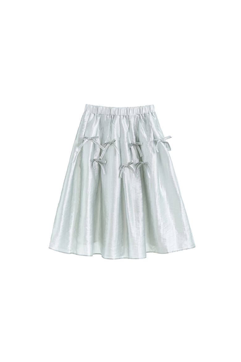 Ruffle Bow Sleeveless Top & Skirt Set, Alternate, color, Metallic