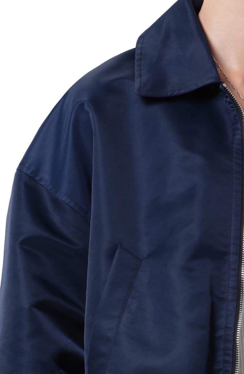 Citizens of Humanity Bubble Hem Nylon Bomber Jacket, Alternate, color, Navy