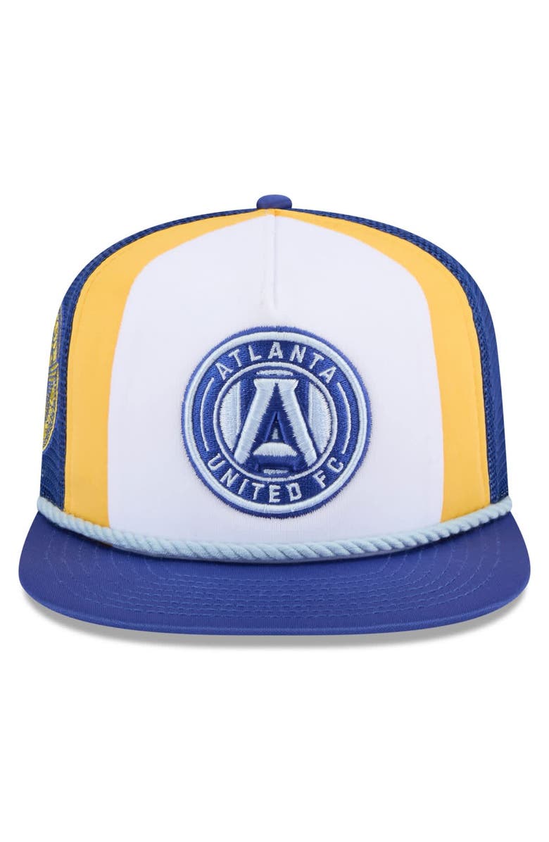 New Era Men's New Era  White Atlanta United FC 2024 Jersey Hook A-Frame Trucker 9FIFTY Snapback Hat, Alternate, color, White