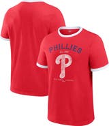 Darius Rucker Collection by Fanatics Men's Darius Rucker Collection by Fanatics Red Philadelphia Phillies Washed Ringer T-Shirt