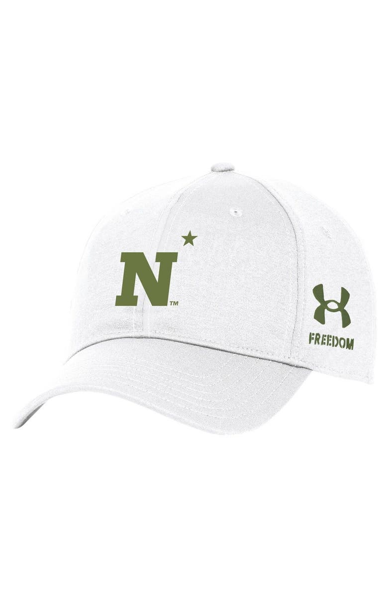 Under Armour Men's Under Armour  White Navy Midshipmen Freedom Collection Adjustable Hat, Main, color, 