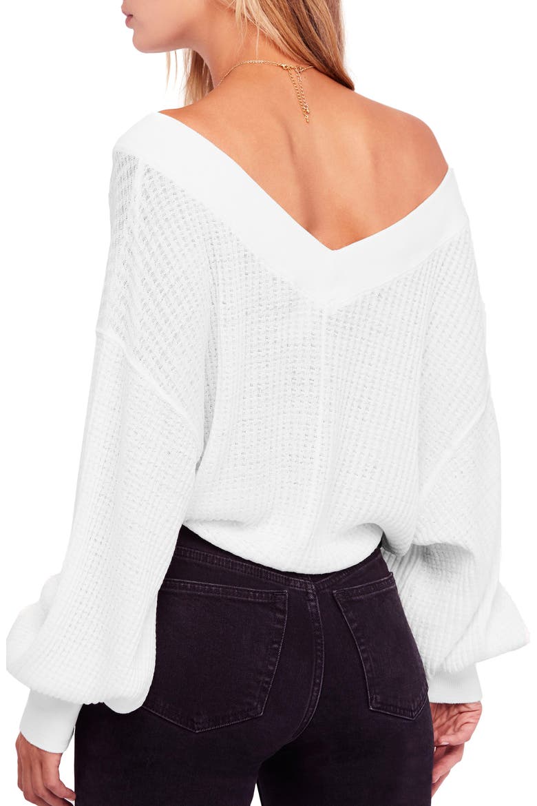 We the Free by Free People South Side Thermal Top, Alternate, color, IVORY