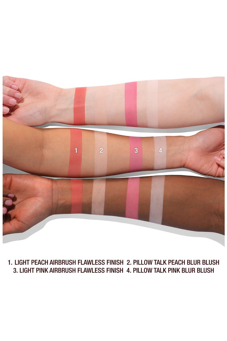 Pillow Talk Soulmates Airbrush Flawless Finish Brightening & Blur Blush Powder Pallete, Alternate, color, PILLOW TALK FLAWLESS PINK