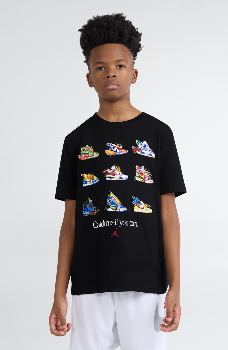 Jordan Kids' Fishing Lures Graphic Cotton Blend T-Shirt, Alternate, color, Black