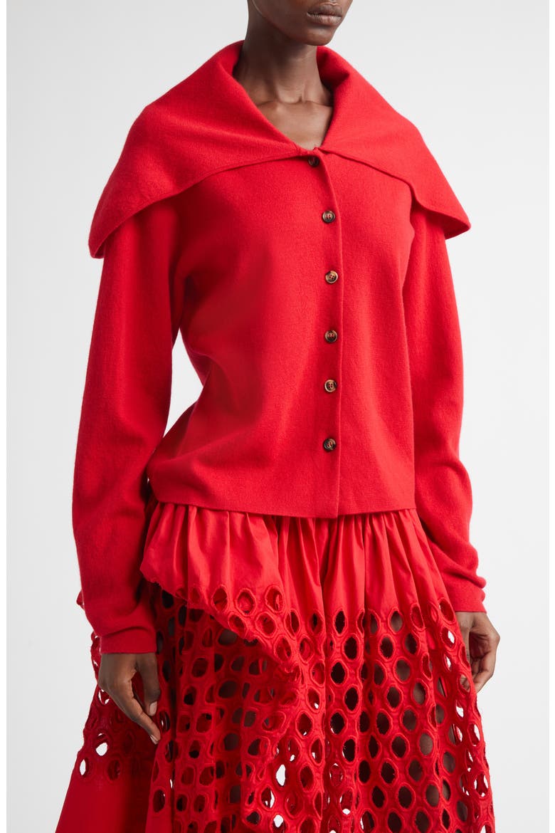 Sint Cashmere Cardigan, Alternate, color, GRENADINE