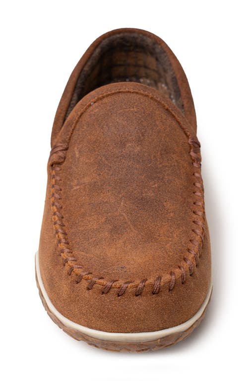 Minnetonka Tilden Moccasin Slipper In Brown