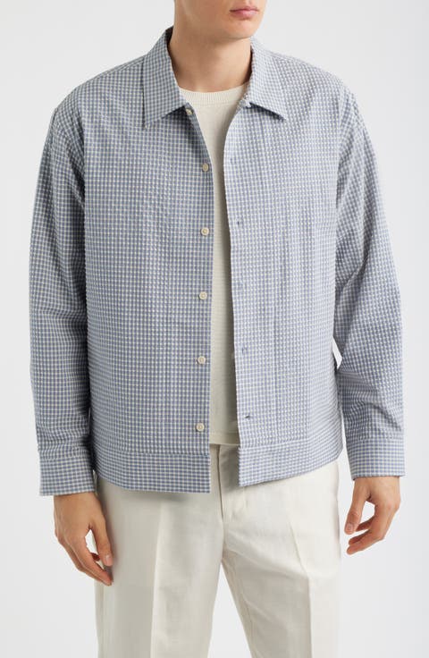 Reed Check Stretch Cotton Overshirt