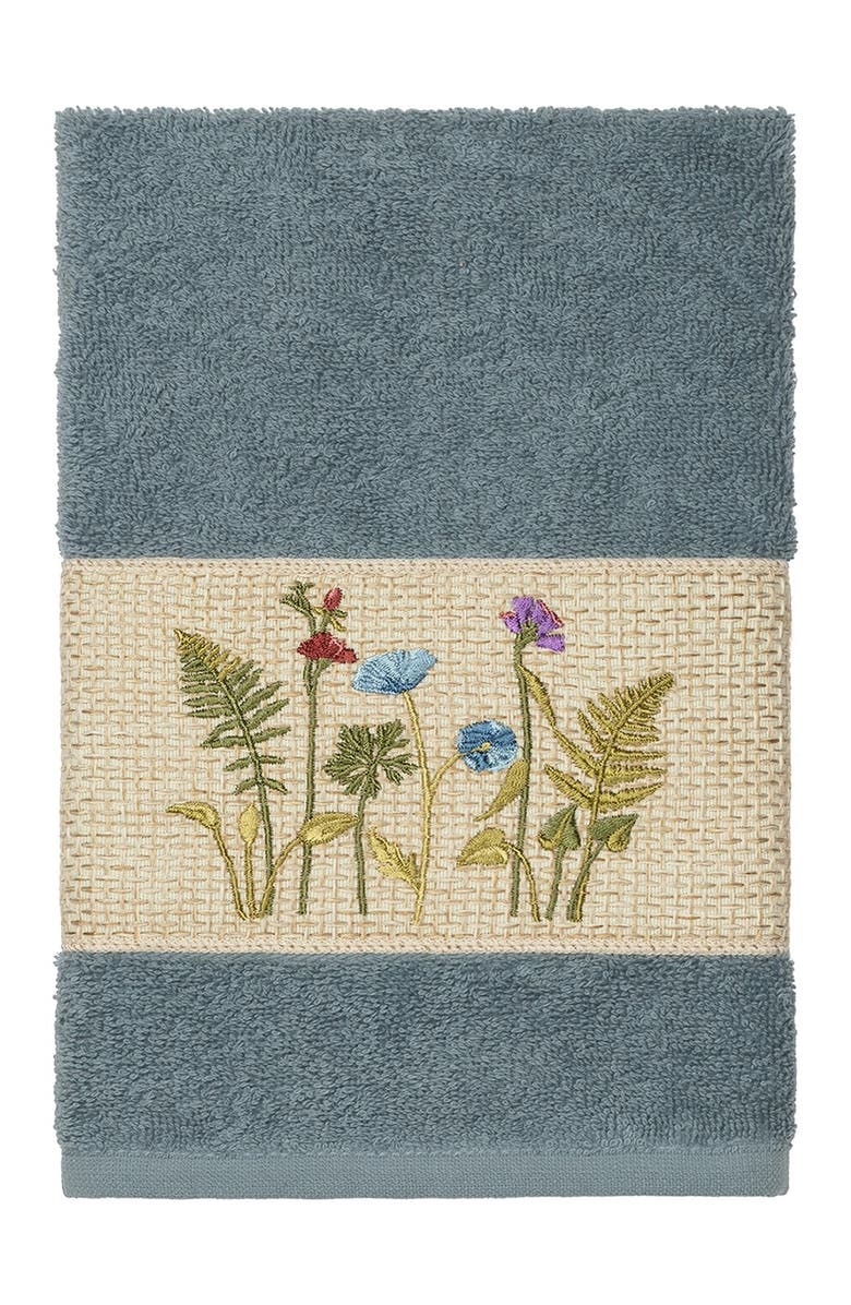 Linum Home Textiles Serenity 3-Piece Embellished Towel - Teal, Alternate, color, Teal