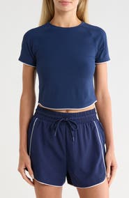 90 DEGREE BY REFLEX Nudetech Volley Club Crop T-Shirt
