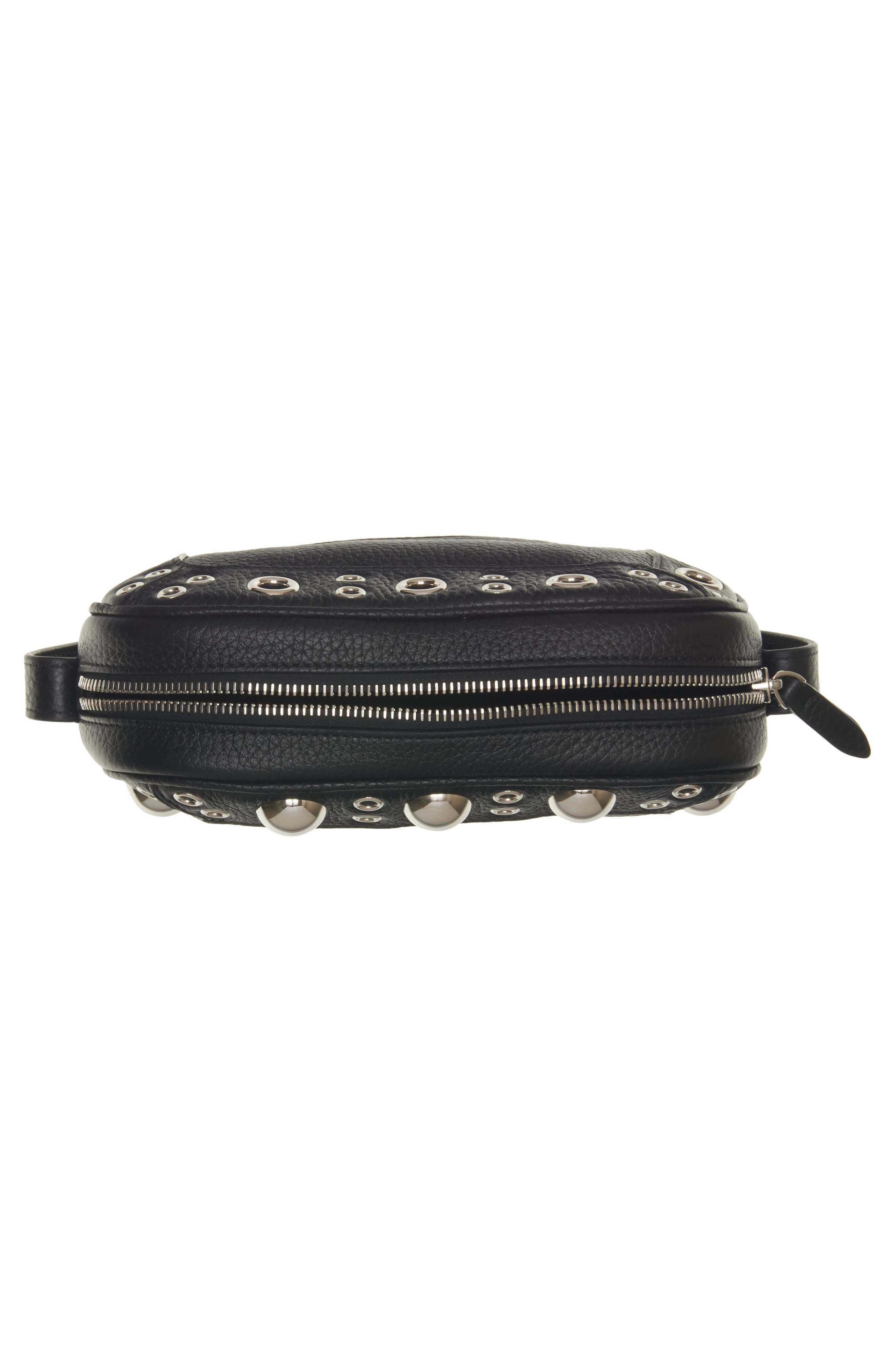 Valentino Garavani Nellcôte Studded Leather Crossbody Bag, Alternate, color, Nero