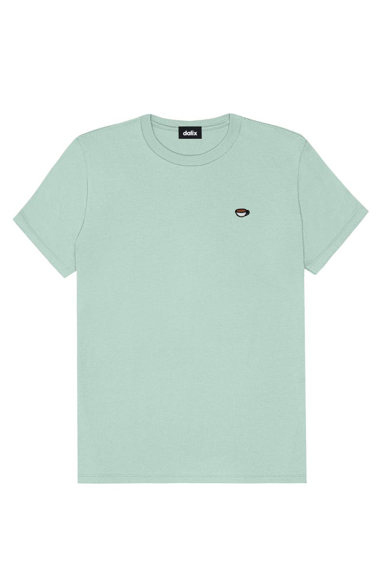 Womens Lil Coffee Jersey Tee, Alternate, color, Dusty Blue