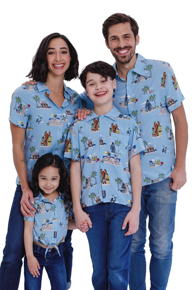 Hawaiian Romper (Baby), Alternate, color, Jawa Vader Blue