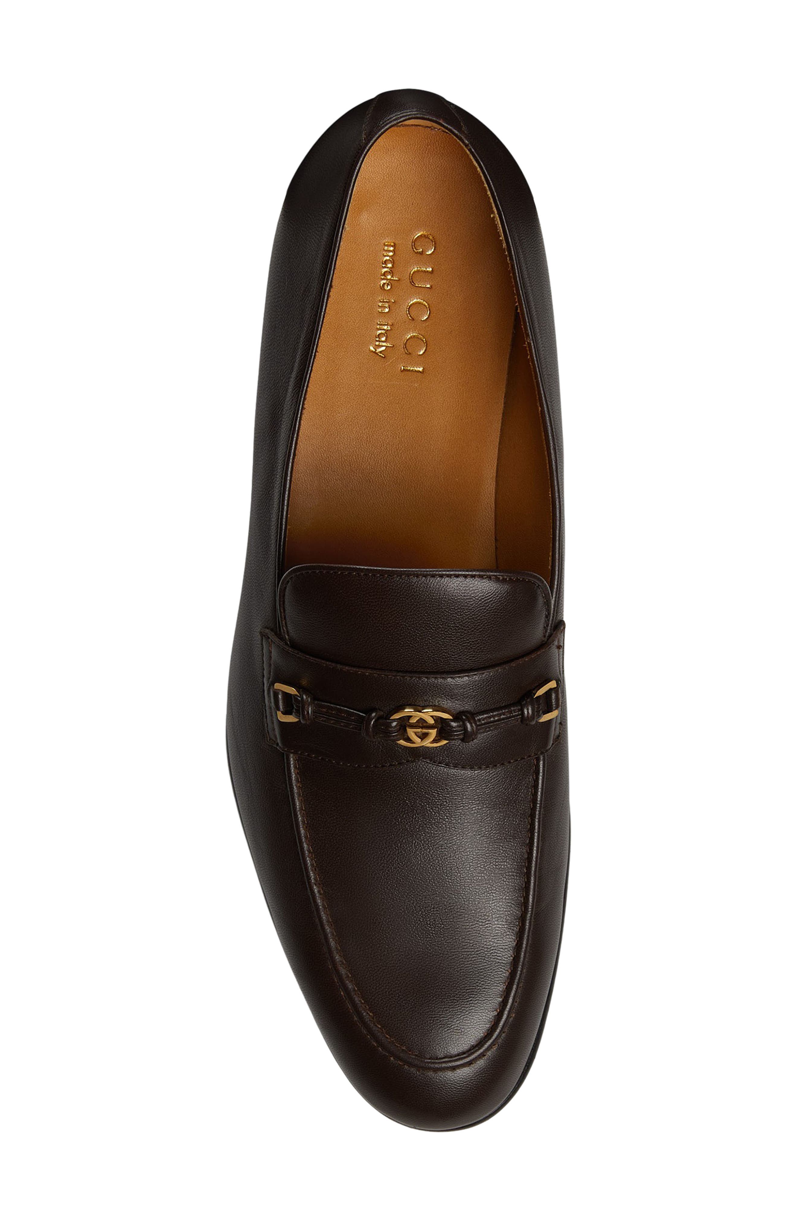 Gucci Ed Apron Toe Interlocking G Loafer, Alternate, color, Cocoa