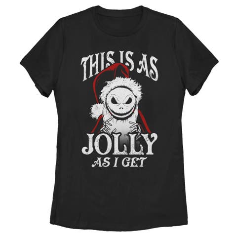 Women's The Nightmare Before Christmas This Is As Jolly as I Get  Graphic T-Shirt