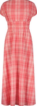 Lela Rose Plaid Seersucker Midi Dress
