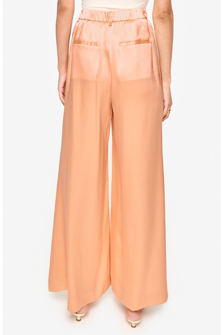 Fabian High Waist Wide Leg Silk Pants, Alternate, color, CANTALOUPE