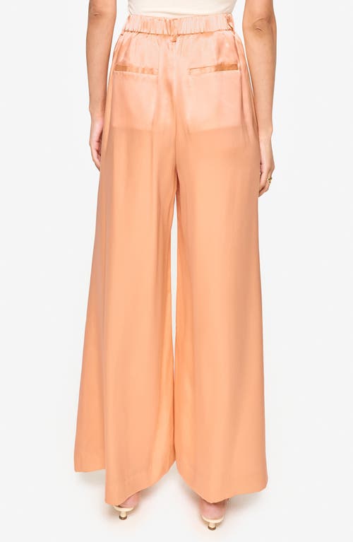 Cami Nyc Fabian High Waist Wide Leg Silk Pants In Cantaloupe