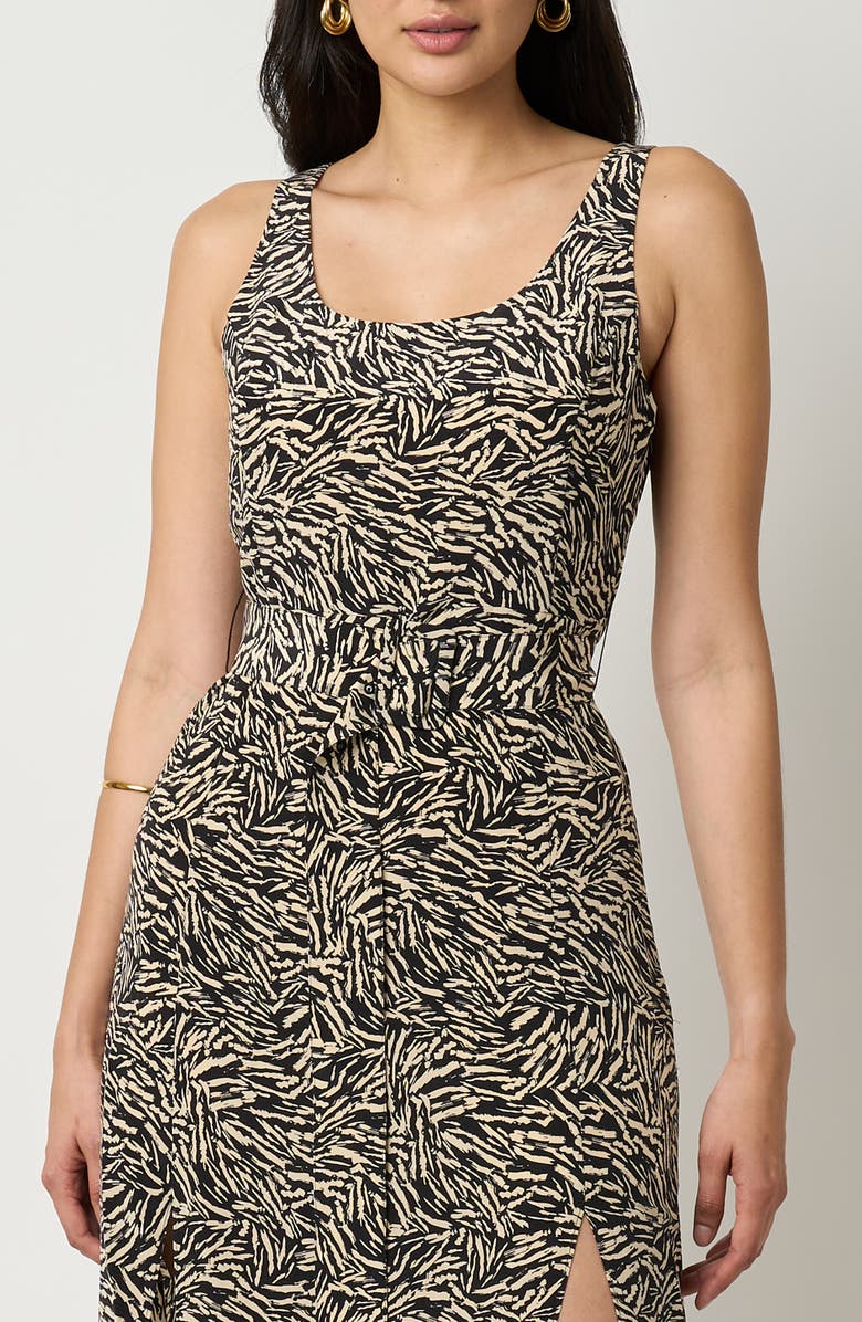 Equipment Brixley Belted Dress, Alternate, color, True Black And Creme Brulee