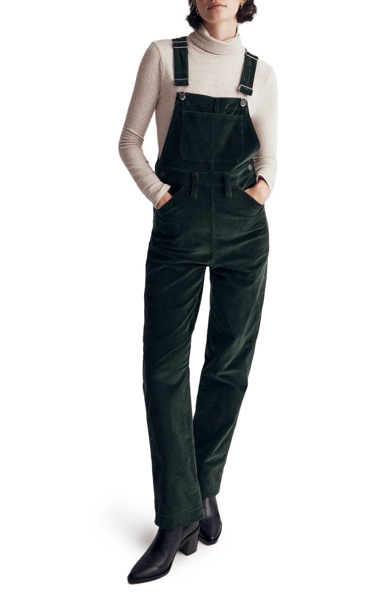 Madewell Straight Leg Corduroy Overalls, Main, color,