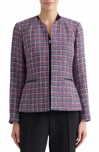 Collarless Tweed Jacket
