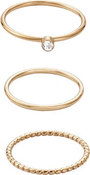 Adornia Set of 3 Assorted Stackable Rings