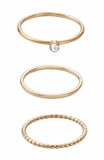 Adornia Set of 3 Assorted Stackable Rings