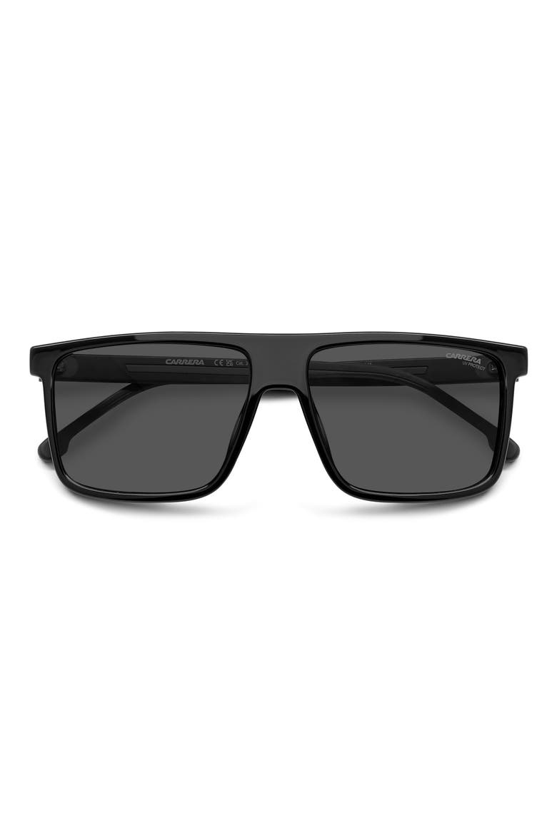 58mm C Sport Square Sunglasses, Alternate, color, BLACK/ GREY