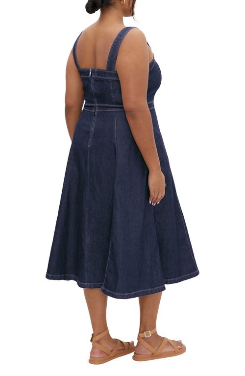 City Chic Averie Fit & Flare Midi Dress In Black