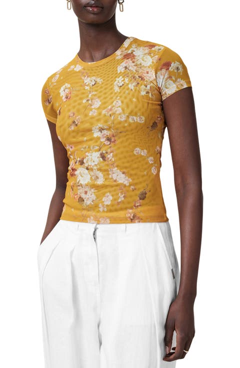 Ellie Floral Mesh T-Shirt