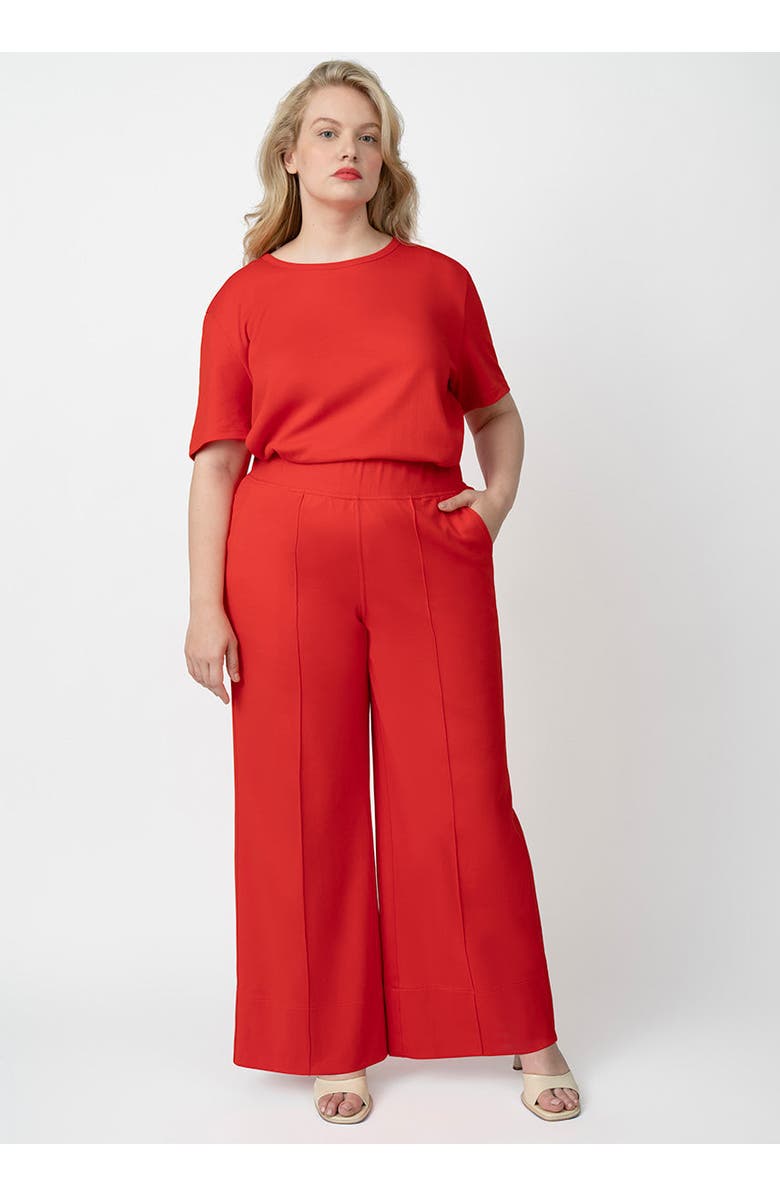 SEE ROSE GO CoolROSE Luxe Wide Leg Pant Plus Size, Alternate, color, Poppy