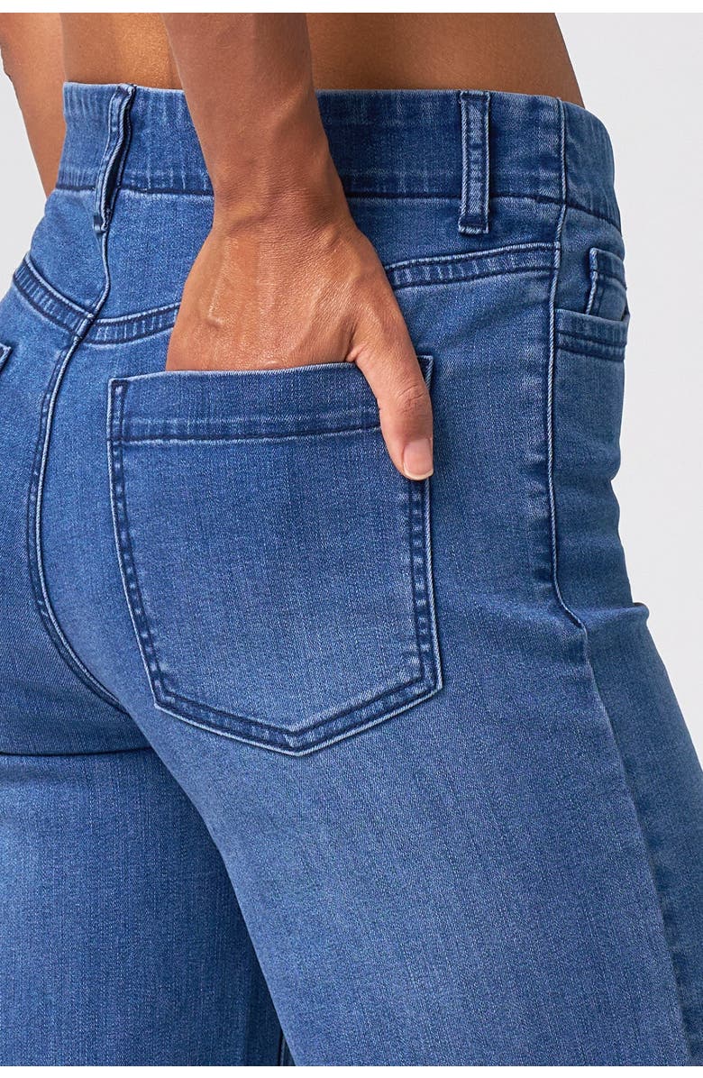 Franne Golde Effortless Wide Leg Jean, Alternate, color, Classic Wash