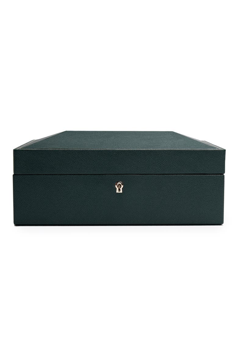 British Racing 8 Piece Watch Box, Alternate, color, GREEN