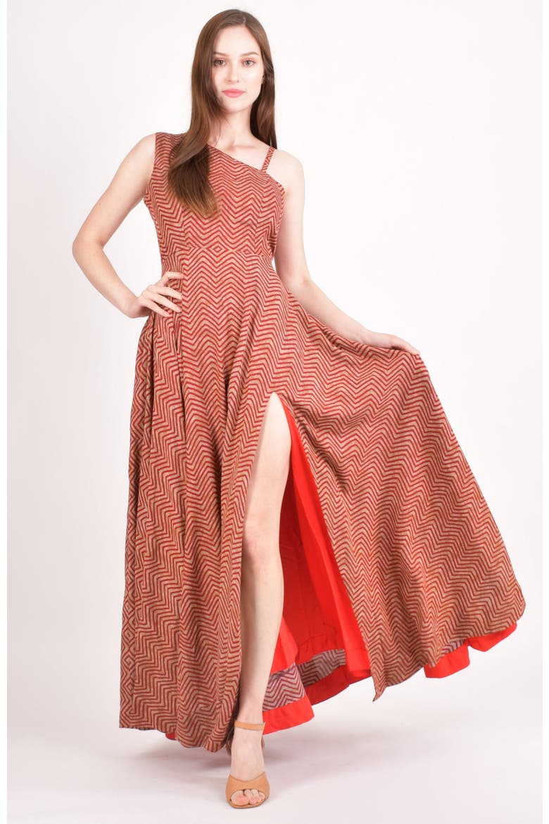 Linsey Cotton Maxi Dress, Alternate, color, Orange