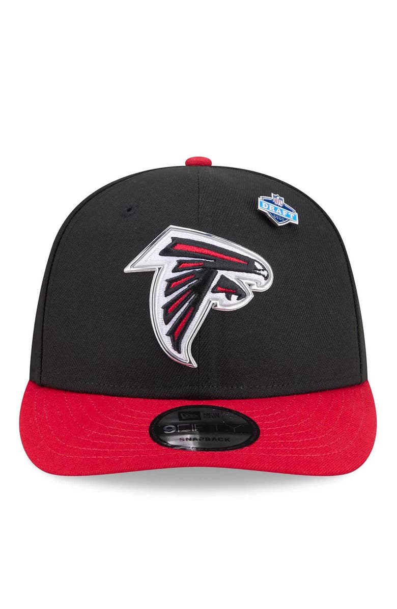 New Era Men's New Era  Black/Red Atlanta Falcons 2026 NFL Draft On Stage Pre-Curved 9FIFTY Snapback Hat, Alternate, color, Black