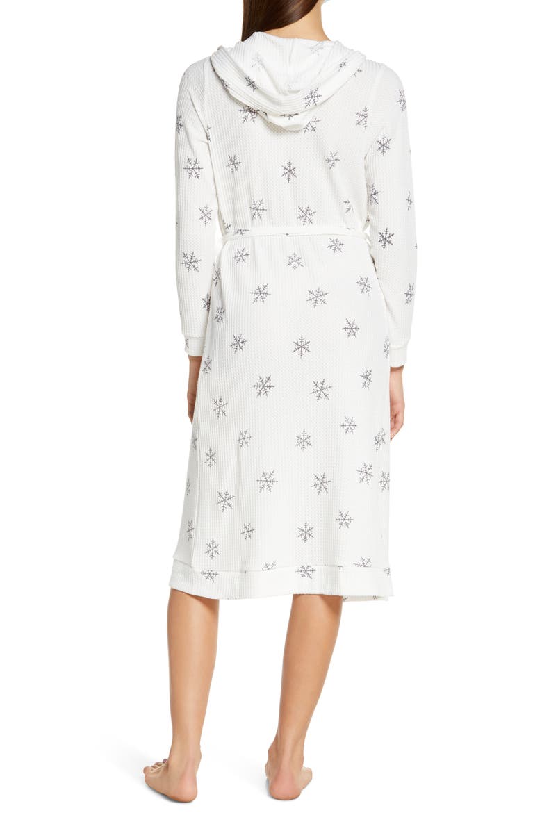 Honeydew Lounge Pro Hooded Robe, Alternate, color, Ivorysnowflakes
