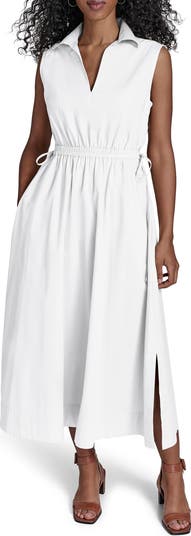 red and white plus size dress Final Sale Plus Size Sleeveless Maxi Dress in Red