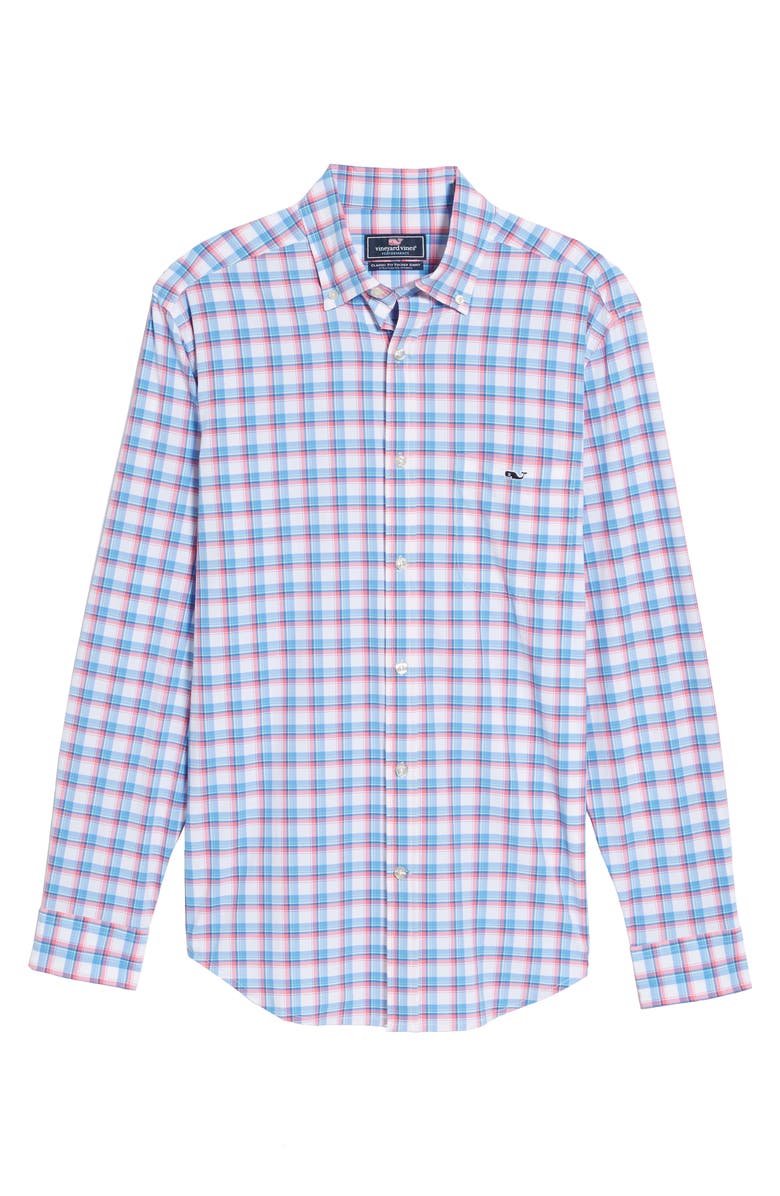 vineyard vines East Point Plaid Slim Tucker Performance Sport Shirt, Alternate, color, 