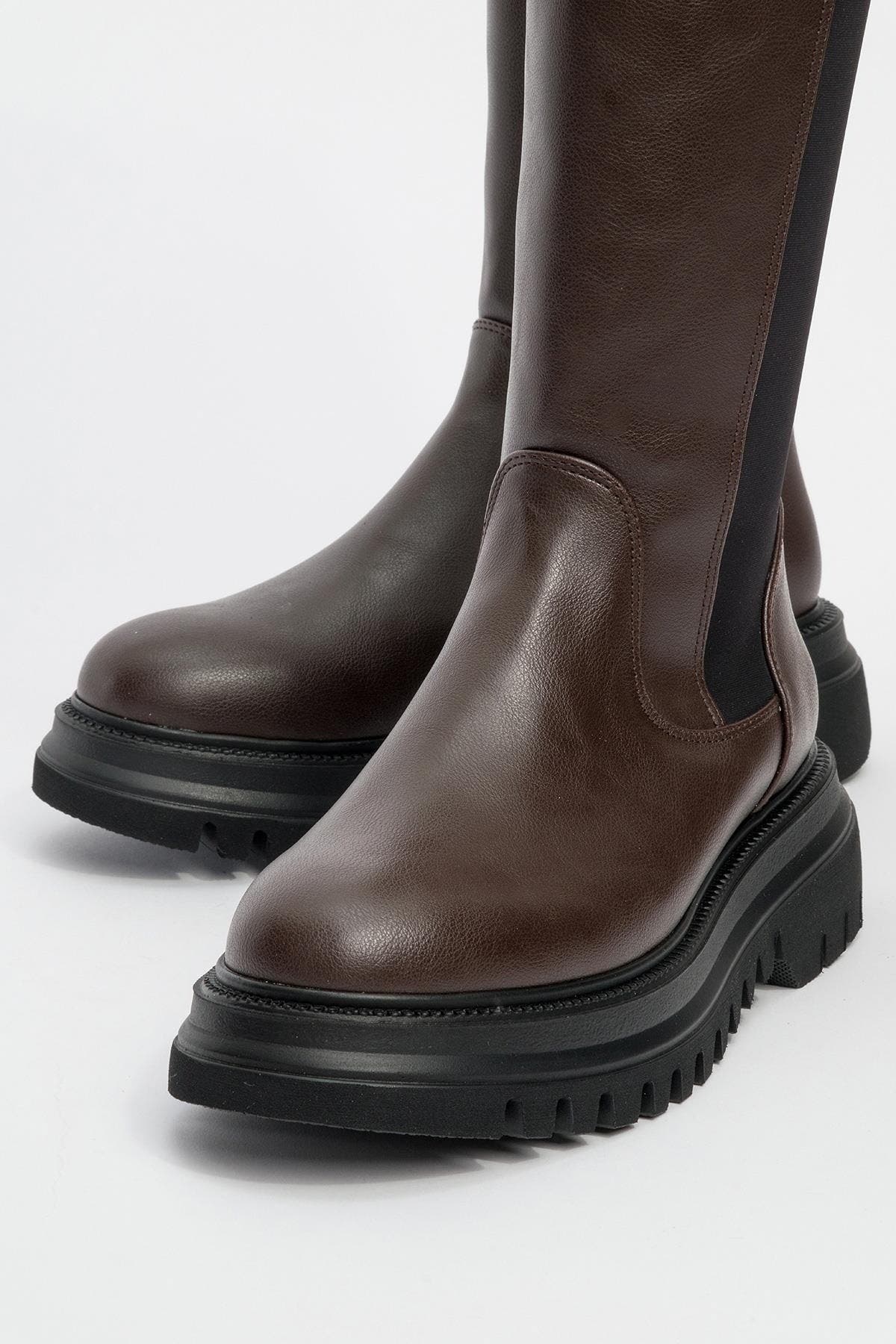 Shadow Knee High Boot, Alternate, color, Brown Faux Leather